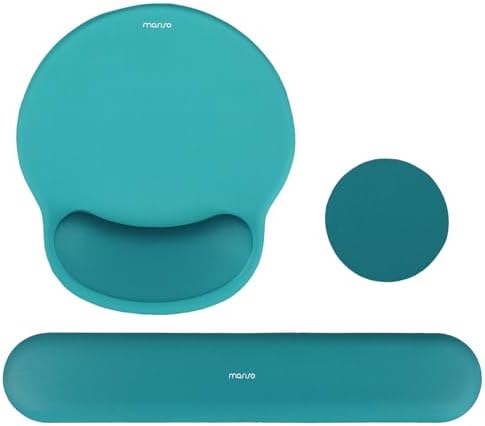 MOSISO Wrist Rest Support for Mouse Pad&Keyboard Set, Teal Green