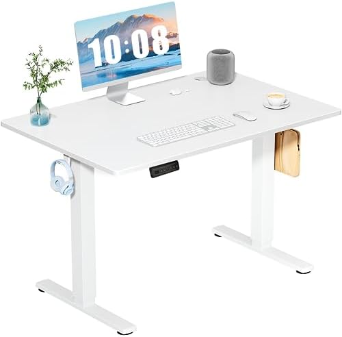 DUMOS 40 Inch Electric Standing Desk, Memory Adjustable Home Office Desk
