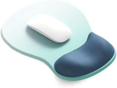 ErgoComfort Gel Wrist Rest Mouse Pad-Ergonomic Office Mousepad with Wrist Support-Non-Slip, Design Desk Accessories Mat for Home&Game Decor (06Ocean Gradient)