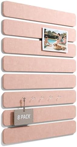 Fluxynara 13" x 2" Felt Wall Panels, Pink