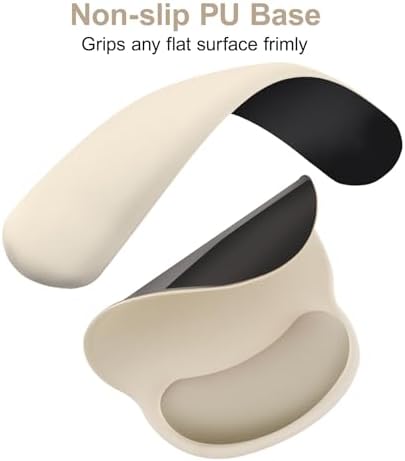 MOSISO Wrist Rest Support for Mouse Pad&Keyboard Set, Khaki