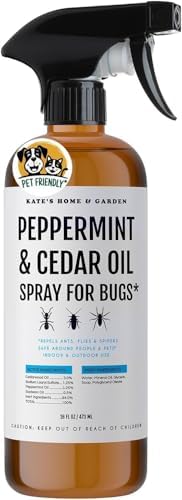 Kate's Home & Garden Peppermint Oil Spray for Bugs, Ants, Spiders (16oz)