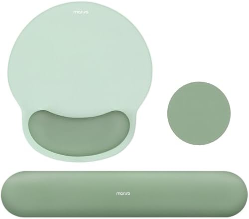 MOSISO Wrist Rest Support for Mouse Pad&Keyboard Set, Antique Green