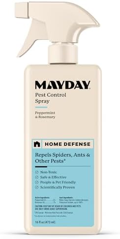 MAYDAY Pest Control Spray, Natural, Non-Toxic, Peppermint & Rosemary, 16oz