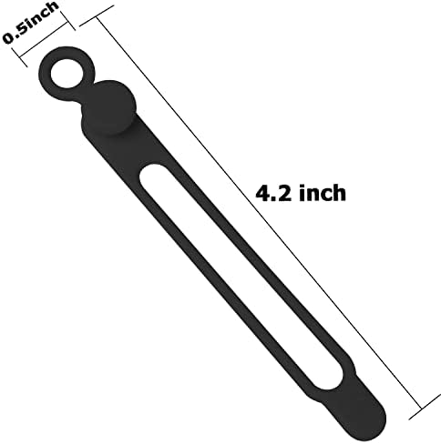 Silicone Cable Ties, Cord Organizer Cable Management(16Pcs-Black)