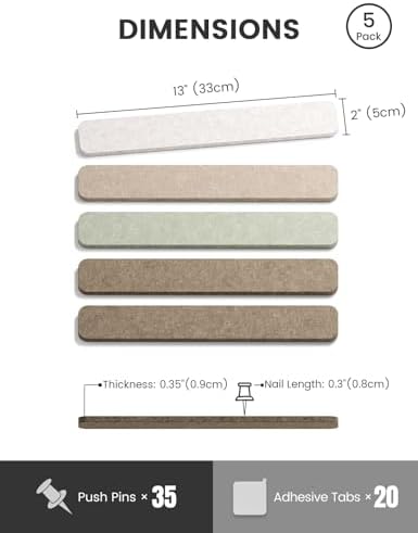 Fluxynara 13" x 2" Felt Wall Panels, Linen Dusk