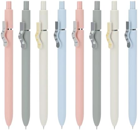 Ddaowanx Cute Cat Pens Set,8 Pcs 0.5mm Quick Dry Black Ink Gel Pens