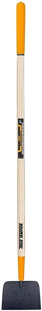 True Temper 2683200 7 in. Forged Sidewalk and Ice Scraper with 48 in. Hardwood Handle with Cushion Grip, 7-Inch, Black/Gray