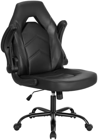Sweetcrispy Computer Gaming Chair, Home Office Desk Chair, PU Leather