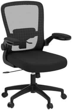 FelixKing Office Chair, Ergonomic Desk Chair Breathable Mesh Chairs Adjustable High Back Lumbar Support Flip-up Armrests, Executive Rolling Swivel Comfy Computer Chairs Home Office Black