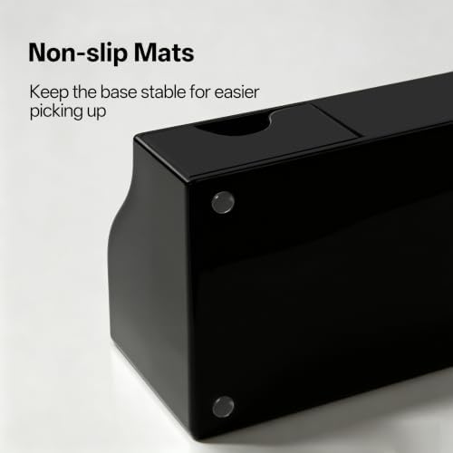 HBlife Acrylic Desk Organizer with Drawer, Pen & Pencil Holder, Multifunctional Desktop Caddy for Office Supply and Organization (Black)
