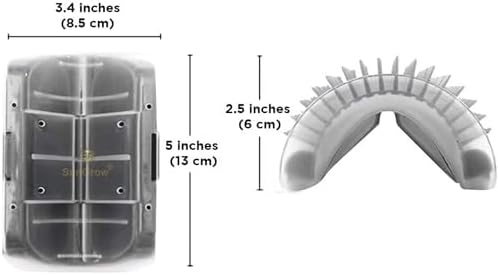SunGrow Self-Grooming Brush for Ferrets & Cats, Light Gray Self Massager, Mountable to Corners and Flat Surfaces, Includes Brush, Catnip, Screws and Adhesive Tape (2 Pieces)