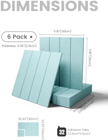 Fluxynara Felt Bulletin Board & Cork Board Alternative, Aqua Blue