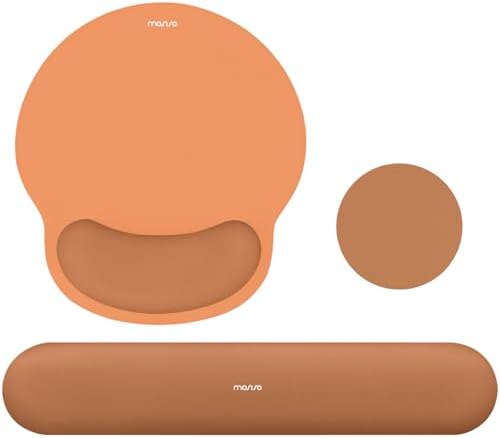 MOSISO Wrist Rest Support for Mouse Pad&Keyboard Set, Cosmic Orange