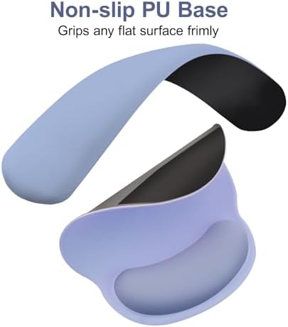 MOSISO Wrist Rest Support for Mouse Pad&Keyboard Set, Stone Blue