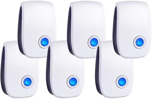 2026 Upgraded Ultrasonic Pest Control Repeller, Indoor Mouse Repellent for Rat, Mice, Rodent, Roach,Cockroach, Insect, Mosquito Electronic Plug in Pest Control 6 Packs