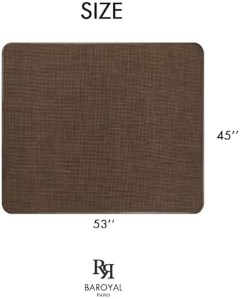 BARoyal Office Chair Mat for Hardwood Floor Under Desk Computer Rolling Chair Mat for Wood/Tile Floor Non-Slip Heavy Duty Desk Rug PVC Plastic Hard Floor Protector 45" x 53"(Coffee)