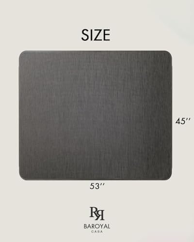 Baroyal Office Chair Mat for Hardwood Floor Under Desk Computer Rolling Chair Mat for Wood/Tile Floor Non-Slip Heavy Duty Desk Rug PVC Plastic Hard Floor Protector 45"x 53" (Espresso)