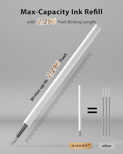 Hiacry 16 Pack Gel Pens, Quick-Dry Long Lasting Black Ink-0.7mm Fine Point
