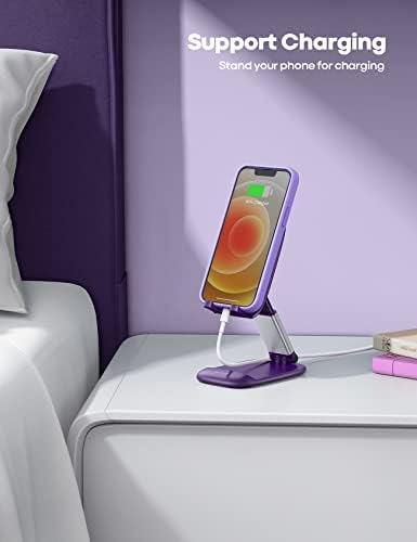 Lamicall Purple Phone Holder for Desk - Dark Purple Cellphone Stand
