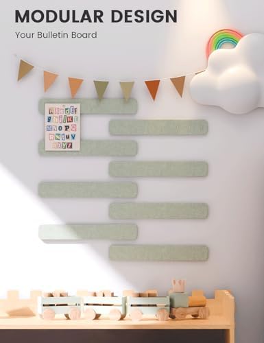 Fluxynara 13" x 2" Felt Wall Panels, Sage