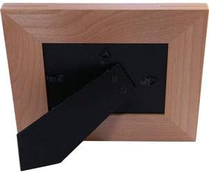 Personalized Add Your Custom Text Hanging/Tabletop Wall Natural Alder Wood Picture Photo Frame Customizable (8x10-inch Horizontal)