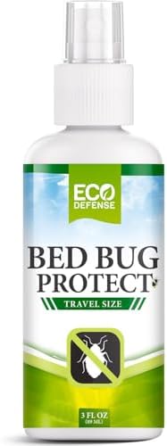 Eco Defense Travel Bed Bug Spray, TSA Approved 3 oz for Hotels