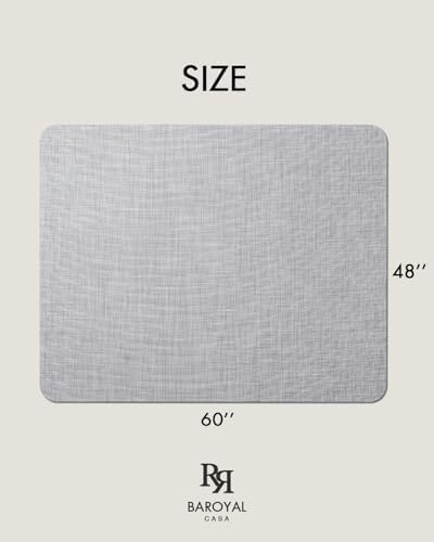 Baroyal Office Chair Mat for Hardwood Floor Under Desk Computer Rolling Chair Mat for Wood/Tile Floor Non-Slip Heavy Duty Desk Rug PVC Plastic Hard Floor Protector 48" x 60" (Mist)