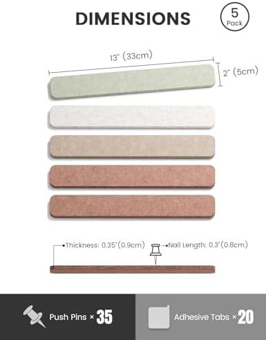 Fluxynara 13" x 2" Felt Wall Panels, Boho