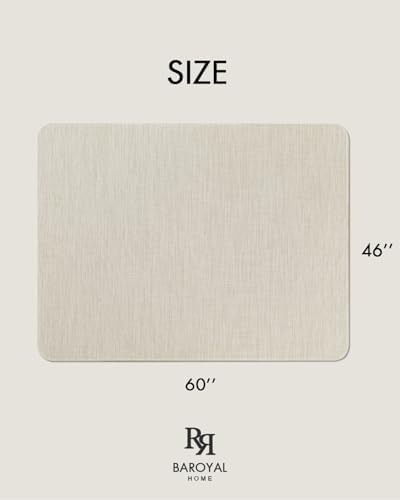BARoyal Office Chair Mat for Hardwood Floor Under Desk Computer Rolling Chair Mat for Wood/Tile Floor Non-Slip Heavy Duty Desk Rug PVC Plastic Hard Floor Protector 46"x 60" (Parchment)