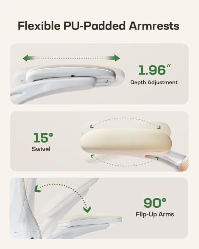 Marsail Ergonomic Office Chair with 3D Armrests, Pack of 5