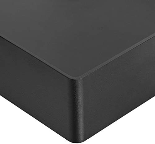 Amazon Basics Rectangular Plastic Desk Organizer, Letter Size Tray, 4-Pack, 9.7 x 2.2 x 13 inches, Black