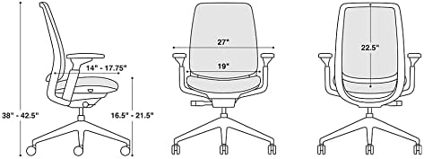 Steelcase Series 2 Office Chair, Graphite Frame, Cogent Connect Nickel