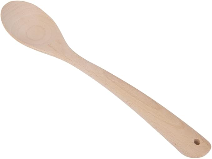 PrintSupremacy Beechwood Personalized Kitchen Utensils, Non Stick Wooden Kitchen Gadget Pan Cookware, Cook Gift Set for Holidays, Engraved Kitchen Stuff (Plain, 1 pc - Spoon)