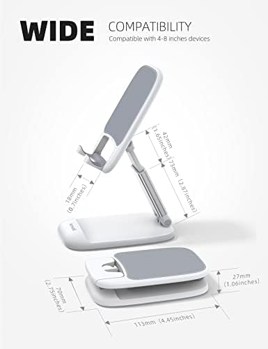 Lamicall White Cell Phone Stand for Desk, Phone Holder