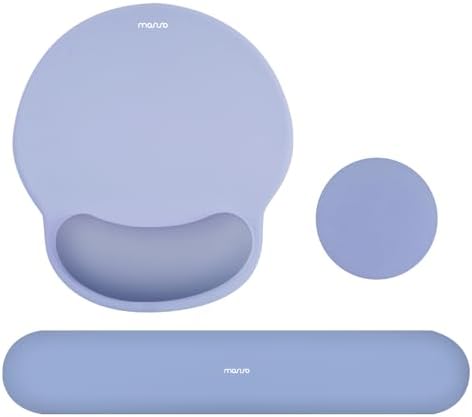 MOSISO Wrist Rest Support for Mouse Pad&Keyboard Set, Stone Blue
