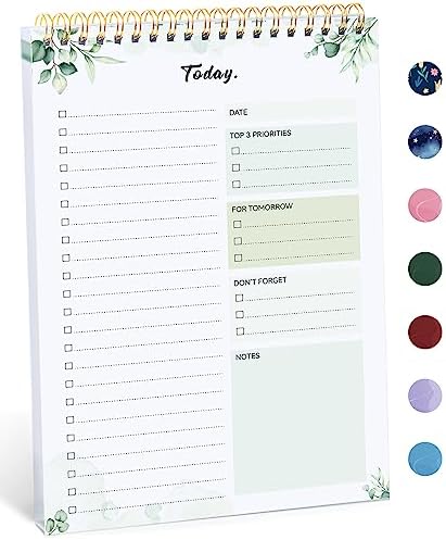 Taja To Do List Notepad, Undated Daily Planner for Work and Goal Setting