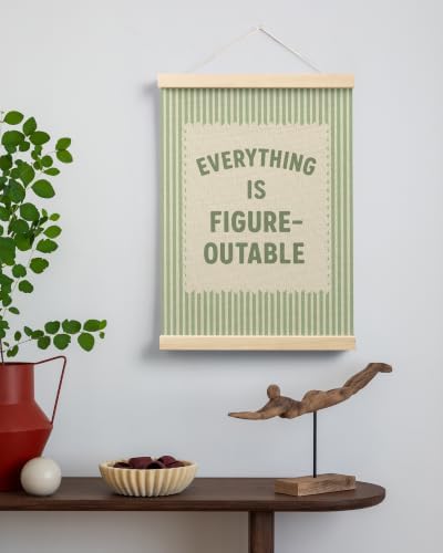 FGFK Everything Is Figureoutable Inspirational Wall Art Poster Hanger Frame