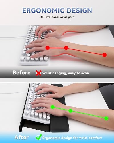 Laborio Computer Keyboard Wrist Rest, Keyboard Riser Stand for Desktop
