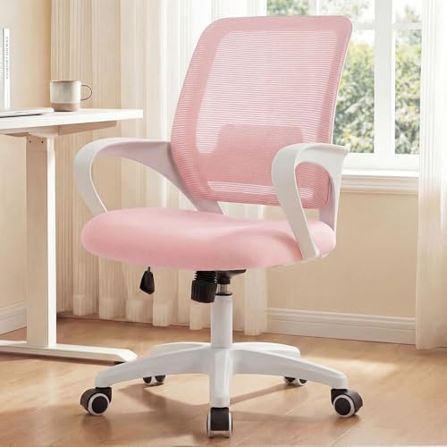 NEO CHAIR Home Office Desk Chair Ergonomic Mesh with Lumbar Support, Pink