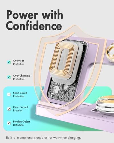 GETPALS Wireless Charger iPhone Charging Station for Apple Multiple Devices