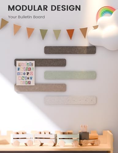 Fluxynara 13" x 2" Felt Wall Panels, Linen Dusk