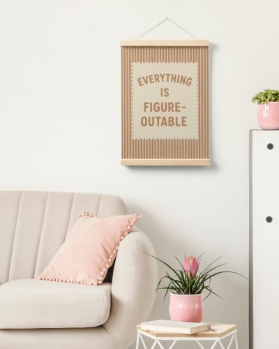 FGFK Everything Is Figureoutable Inspirational Wall Art Poster Hanger Frame