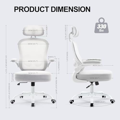 Ergonomic Office Chair,Ultra Thick Spring Cushion Desk Chair,Grey