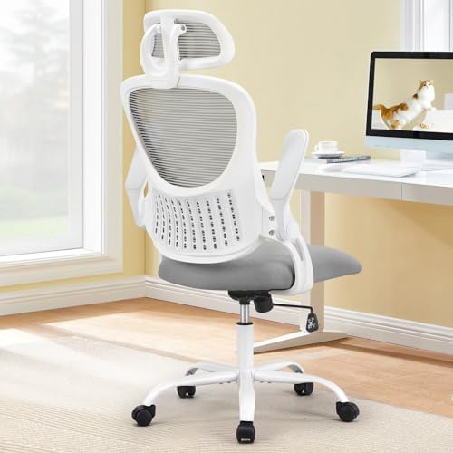 Sweetcrispy Computer Desk Chair, Mesh Office Chair with Lumbar Support