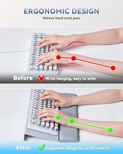 Laborio Computer Keyboard Wrist Rest, Keyboard Riser Stand for Desktop