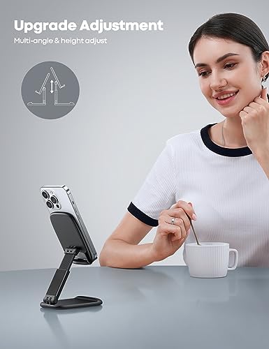 Lamicall Cell Phone Stand for Desk, Height Angle Adjustable Phone Holder