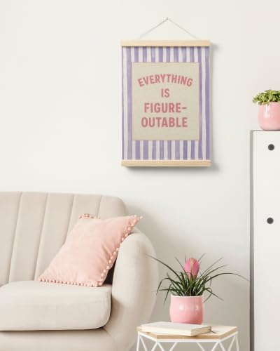 FGFK Everything Is Figureoutable Inspirational Wall Art Poster Hanger Frame