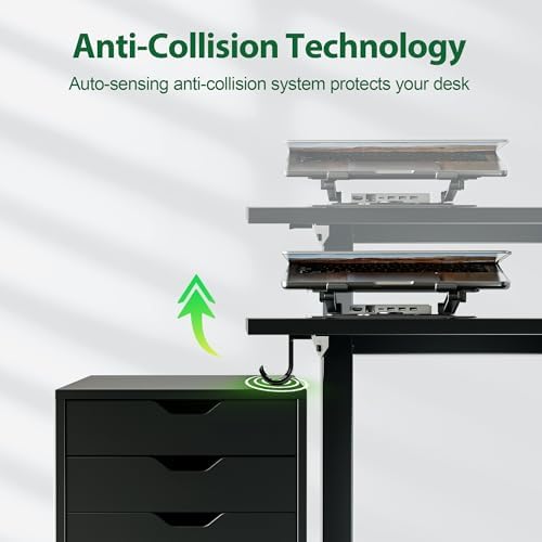 Agilestic 71 * 32 Inch Height Adjustable Electric Standing Desk, Black