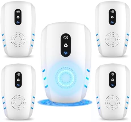 2026 Cvtayn Upgraded Ultrasonic Pest Repellent Indoor Repeller, Mouse Traps, Repellent Roach, Mouse, Bugs, Mosquito, Mice, Spider, Ant, Rodent Repellent Ultrasonic Plug in, 3 Mode Switching，5 Pack